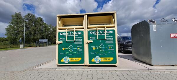 Bild vergrößern: Altkleidercontainer Wertstoffhof Hagenow